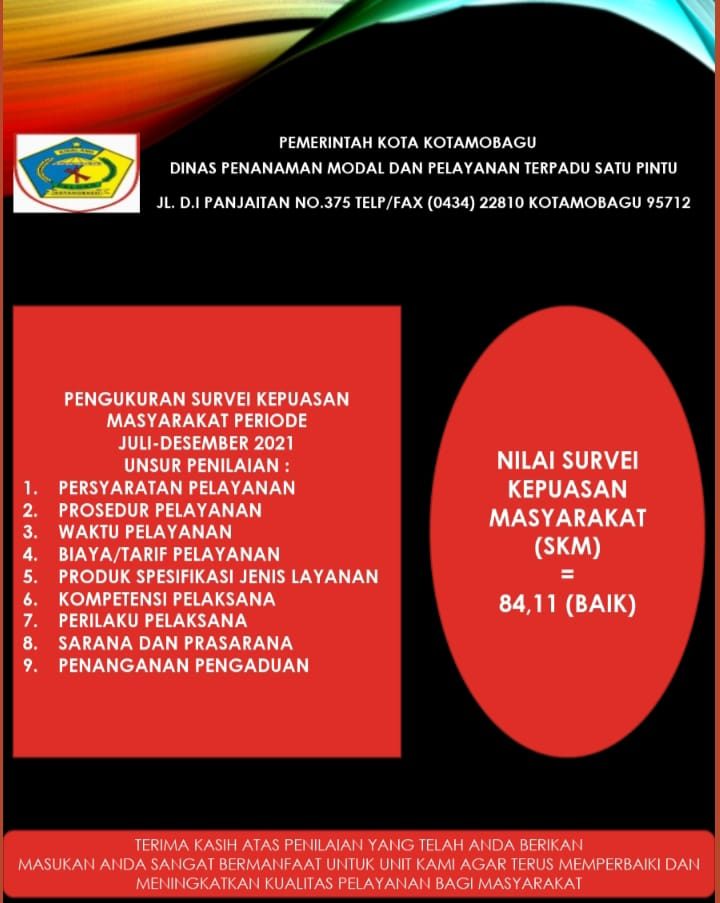 HASIL SURVEY KEPUASAN MASYARAKAT SEMESTER II TAHUN 2021